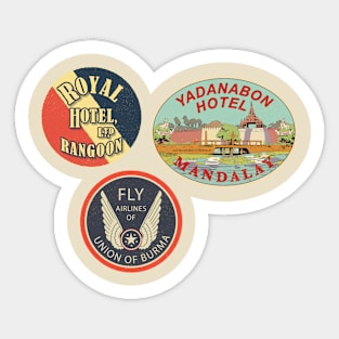 Hotels & Travel, Burma Sticker